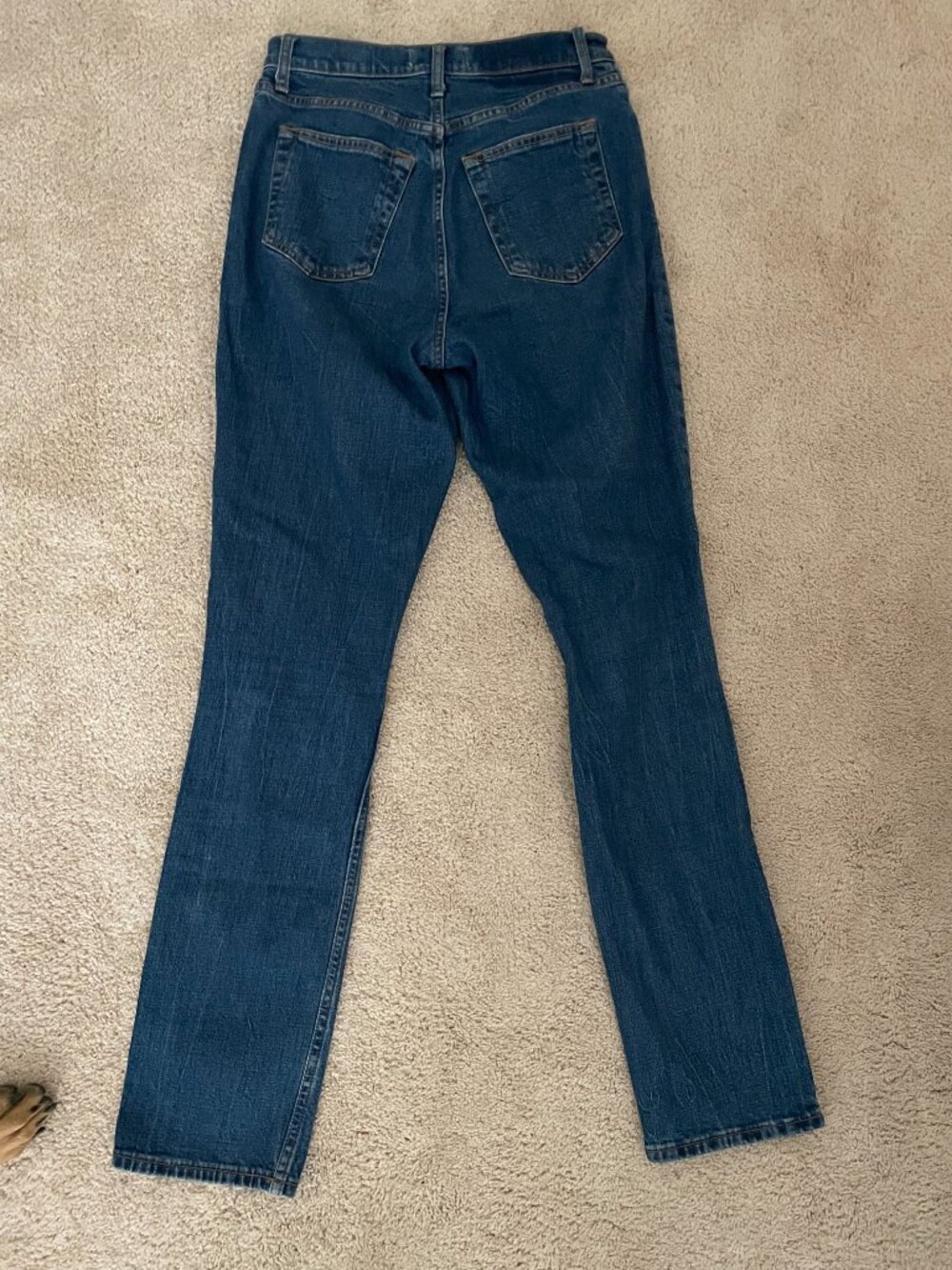 Ultra High Rise 90s Slim Straight Jeans Women 27L Dark Wash Vintage Style Denim - Picture 4 of 8